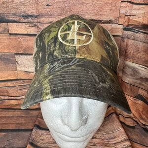 Leupold Optics Hat Cap Scope Logo Camouflage Adjustable H & L Strapback Signed